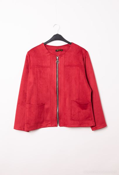 Picture of CURVY GIRL SUEDE ZIP UP JACKET